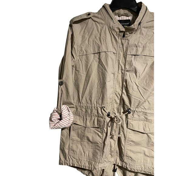 Velvet Heart Beige Lightweight Jacket Womens M Utility Style Zip-Up - Picture 3 of 8